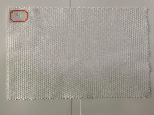 pequeño tejido blanco del algodón del grano de la perla del poliéster 62g y viscosa de Spunlace de la tela no tejida, cojines, trapos mojados