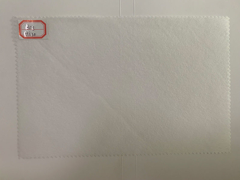 tela no tejida blanca de Spunlace de la viscosa 50g y del poliéster para el tejido del algodón, cojines, trapos mojados